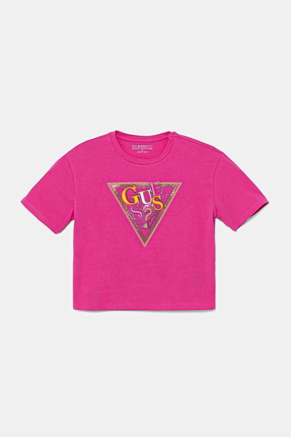 Guess tricou copii print roz J5GI04.K6YW4.PPYA