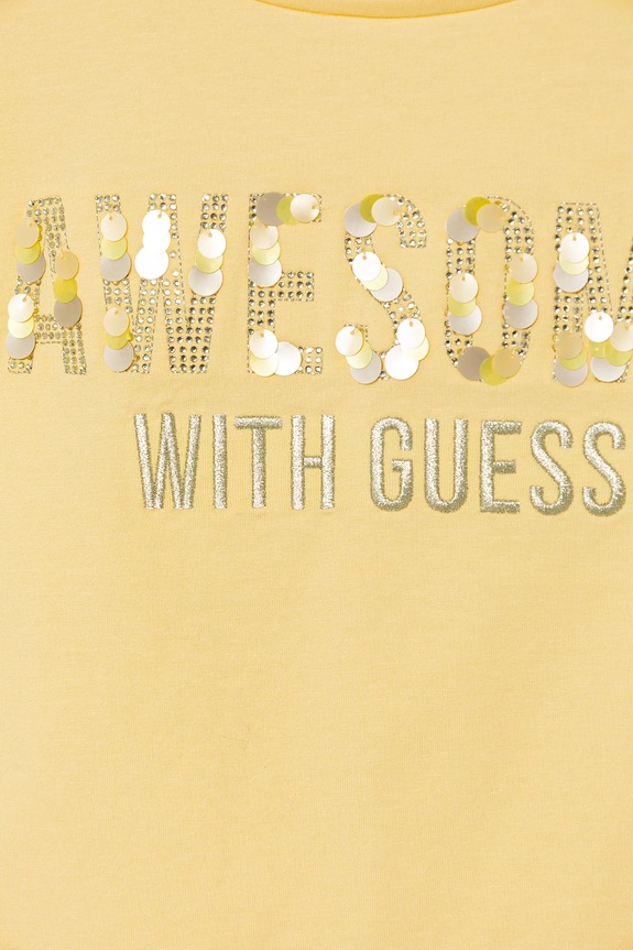 Fete Guess tricou copii J5GI09.K6YW4.PPYA galben