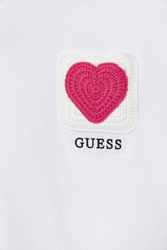 DÍVKA Dětské bavlněné tričko Guess J5GI23.K8HM4.PPYA bílá