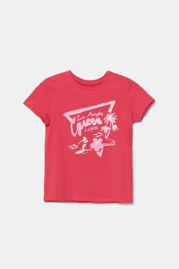 Guess tricou copii print roz J5GI30.K6YW4.PPYA