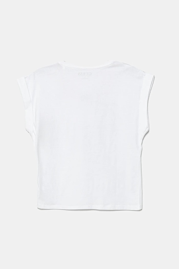 Guess tricou din bumbac pentru copii J5GI32.K8HM4.PPYA alb SS25