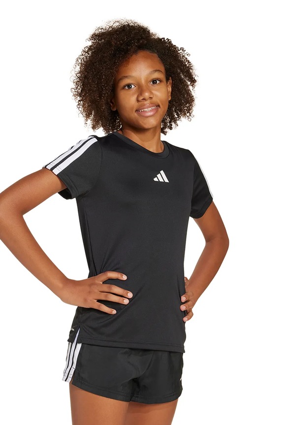 Detské tričko adidas nášivka čierna JJ5031