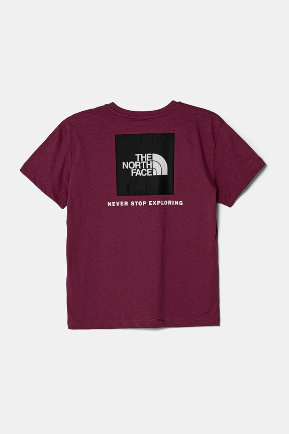 Detské bavlnené tričko The North Face BOX NSE S/S RELAXED TEE NF0A8CJB6EO1 ružová SS25