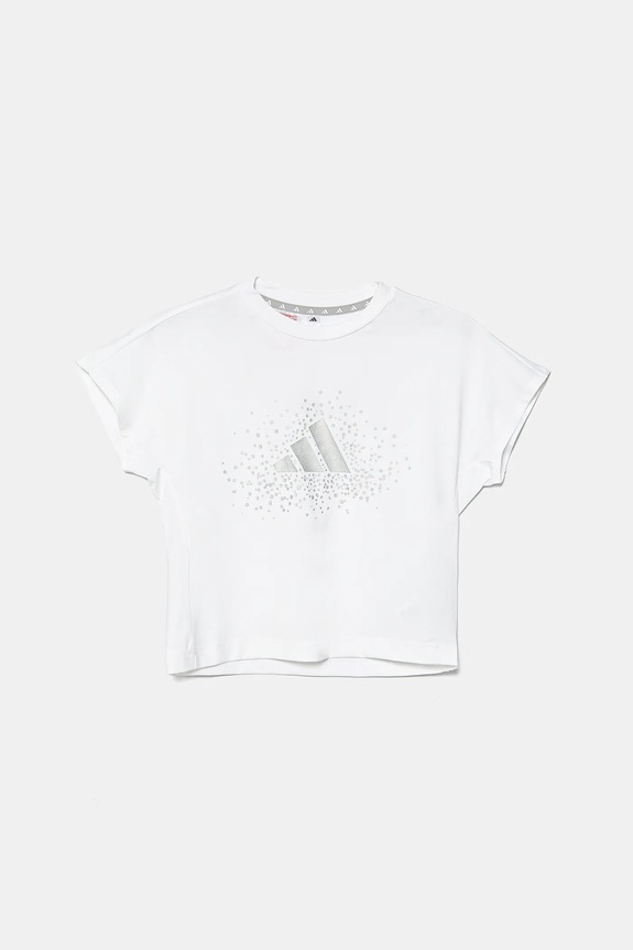 Dětské tričko adidas s elastanem bílá JC7448