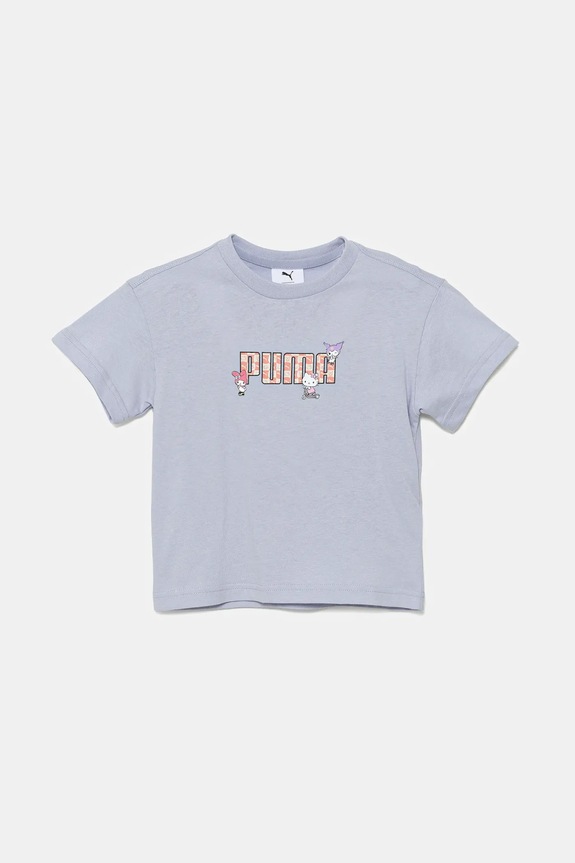 Puma t-shirt in cotone per bambini HELLO KITTY & FRIENDS Relaxed Graphic Tee personaggi dei cartoni animati blu 630062