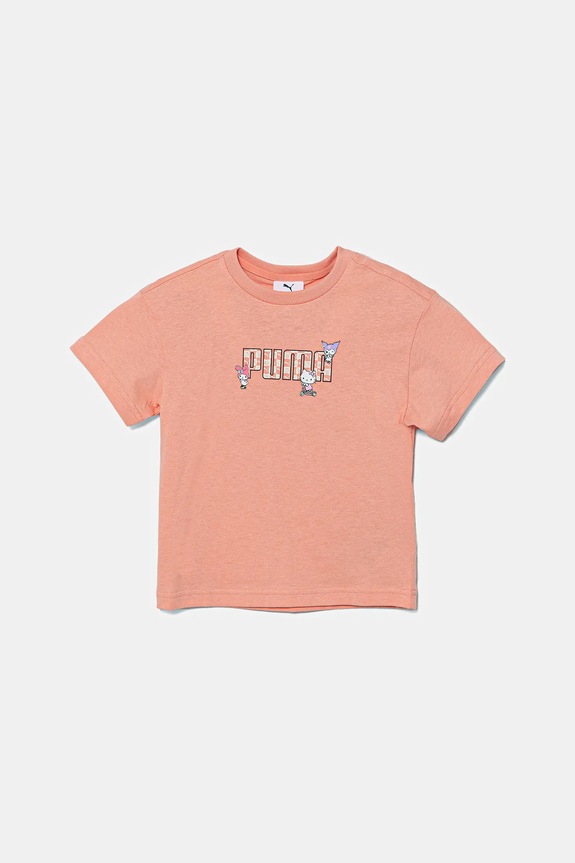 Detské bavlnené tričko Puma HELLO KITTY & FRIENDS Relaxed Graphic Tee bavlna oranžová 630062
