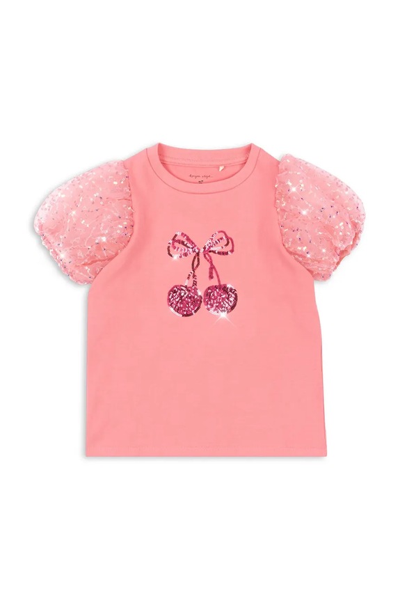 Konges Sløjd maglietta per bambini BALLERINA TEE tessuto elasticizzato rosa KS102648