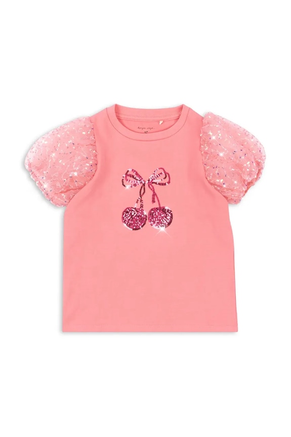 Konges Sløjd maglietta per bambini BALLERINA TEE tessuto elasticizzato rosa KS102648