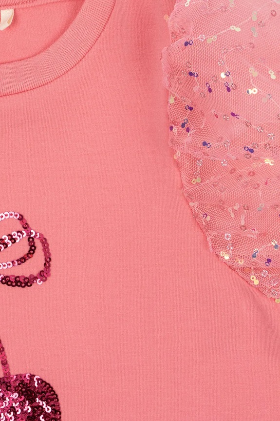 Konges Sløjd maglietta per bambini BALLERINA TEE rosa KS102648