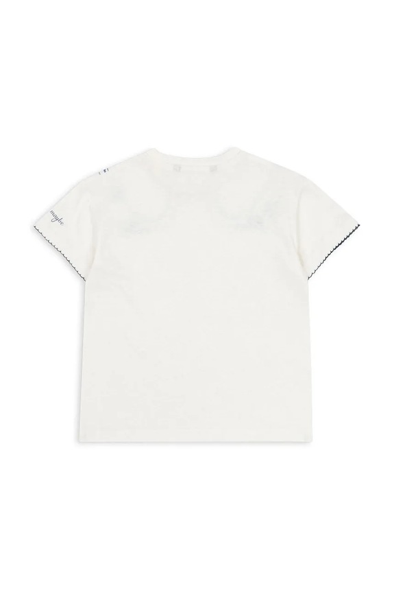Konges Sløjd maglietta da bambino in misto lino ERA TEE OCS KS103194 bianco SS25