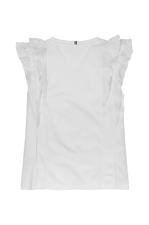 Tommy Hilfiger t-shirt bawełniany dziecięcy KG0KG08553.PPYA biały SS25