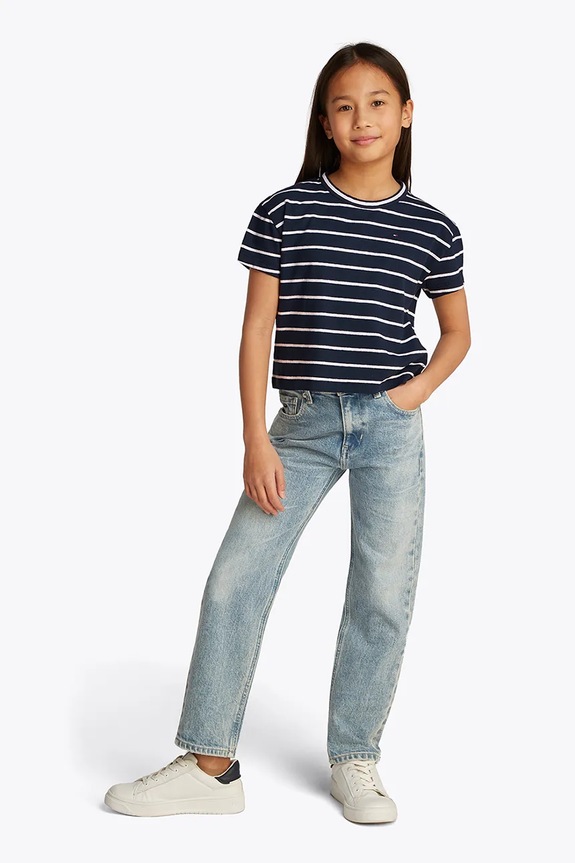 Kratka majica Tommy Hilfiger Bombaž modra KG0KG08555.98.122.PPYA