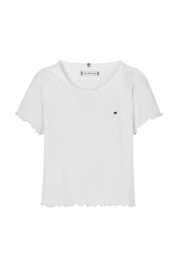 Tommy Hilfiger tricou copii KG0KG08590.PPYA alb SS25