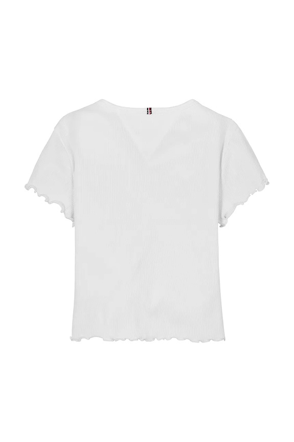 Fete Tommy Hilfiger tricou copii KG0KG08590.PPYA alb