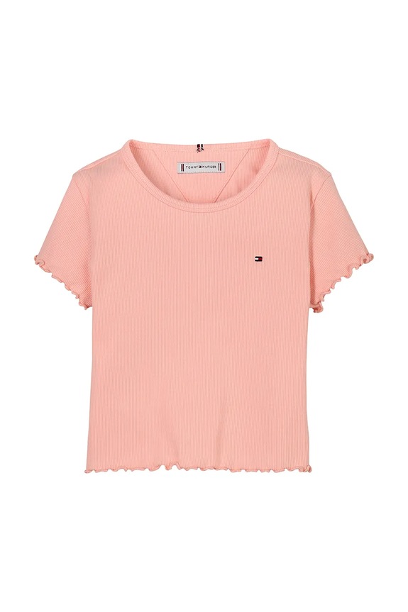Tommy Hilfiger tricou copii KG0KG08590.PPYA roz SS25