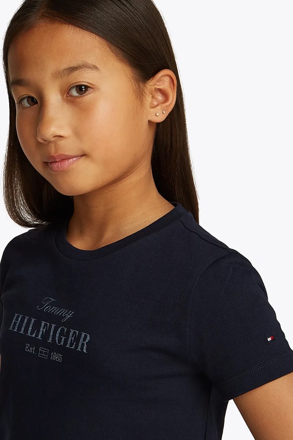 Tommy Hilfiger t-shirt dziecięcy KG0KG08524.128.176.PPYA granatowy
