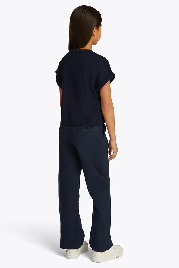 Παιδικό βαμβακερό μπλουζάκι Tommy Hilfiger σκούρο μπλε KG0KG08525.128.176.PPYA