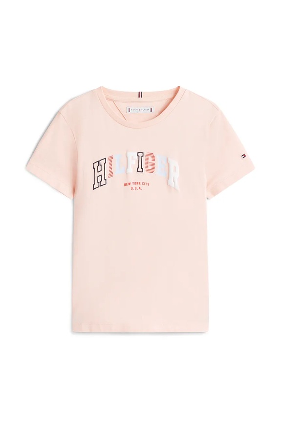 Tommy Hilfiger t-shirt dziecięcy KG0KG08526.128.176.PPYA różowy SS25