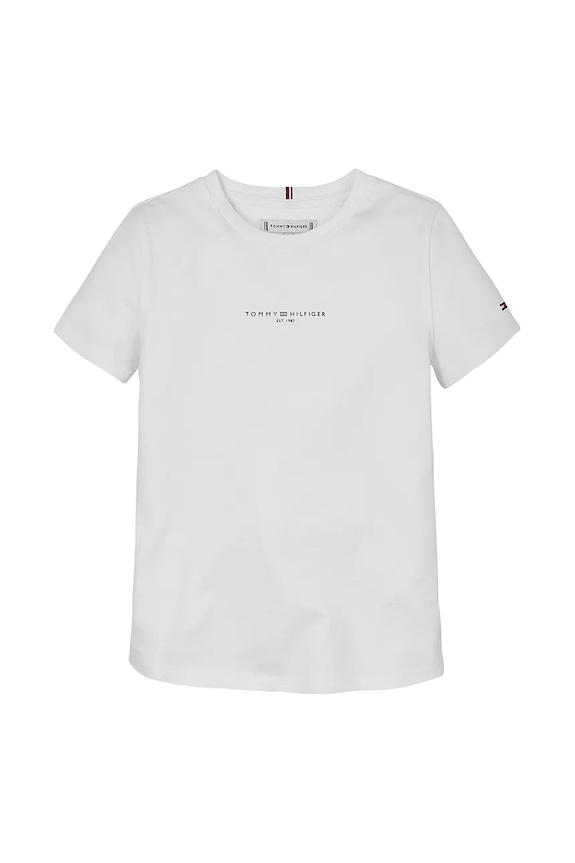 Tommy Hilfiger t-shirt bawełniany dziecięcy KG0KG08527.98.122.PPYA biały SS25