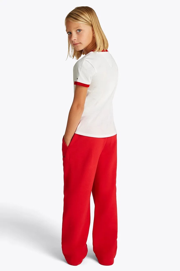 Detské bavlnené tričko Tommy Hilfiger biela KG0KG08528.128.176.PPYA