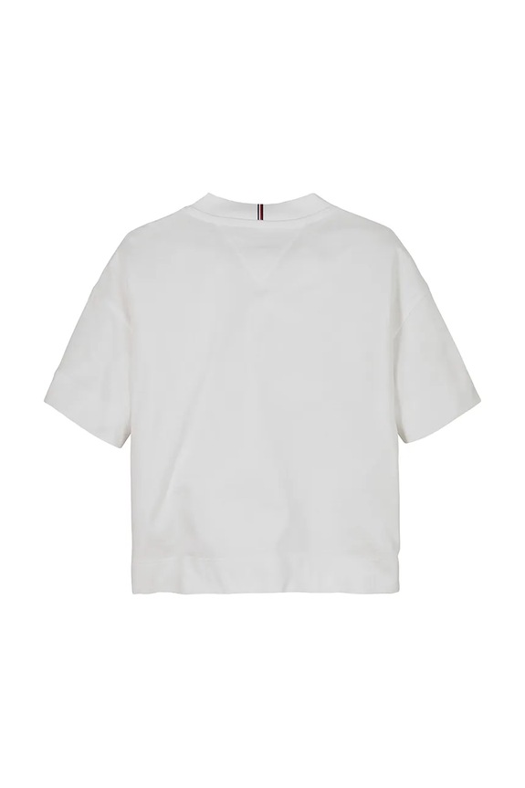 Fete Tommy Hilfiger tricou de bumbac pentru copii KG0KG08549.PPYA alb