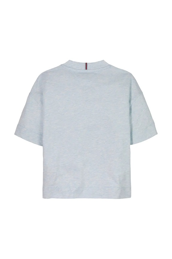 Dziewczynka Tommy Hilfiger t-shirt bawełniany dziecięcy KG0KG08549.PPYA niebieski