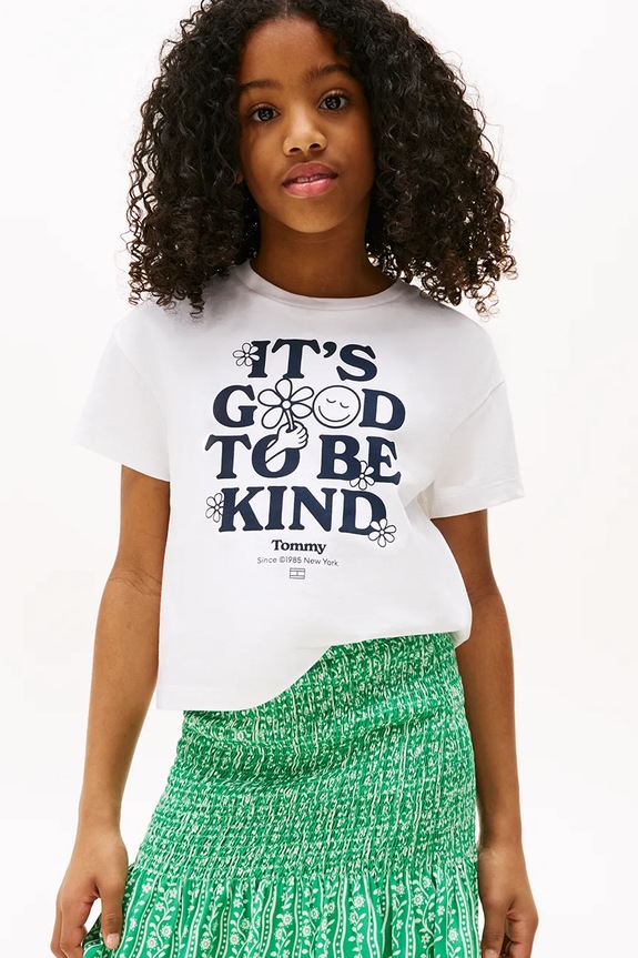 Tommy Hilfiger t-shirt okrągły biały KG0KG08551.98.122.PPYA