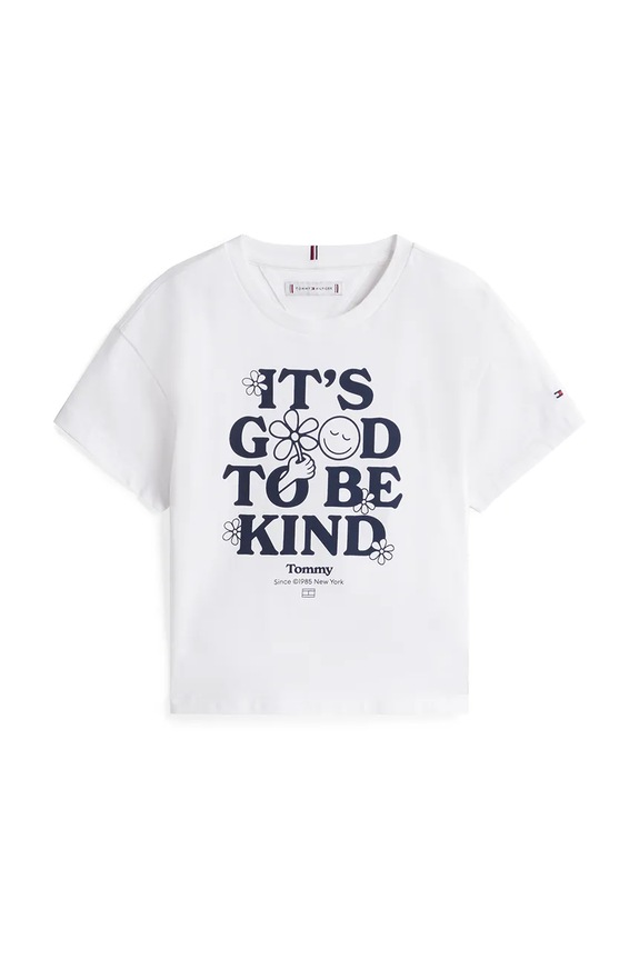Tommy Hilfiger t-shirt KG0KG08551.98.122.PPYA biały SS25