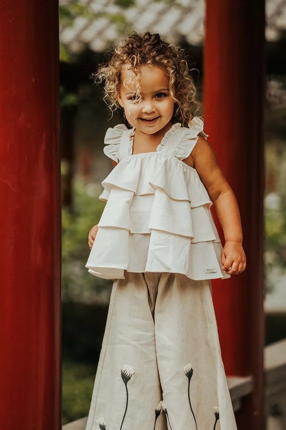 Donsje gyerek top Doortje Top elasztánnal fehér 4091800