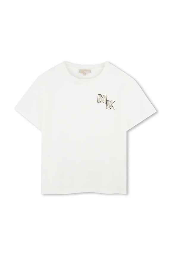 Dječja pamučna majica kratkih rukava Michael Kors R30317.156 bijela SS25