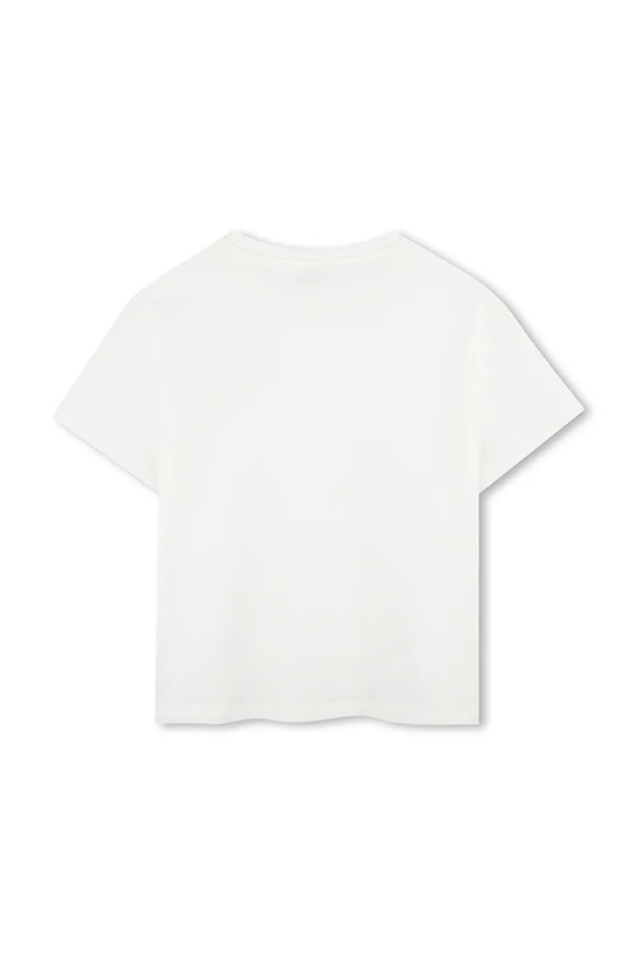 Djevojčice Dječja pamučna majica kratkih rukava Michael Kors R30317.156 bijela