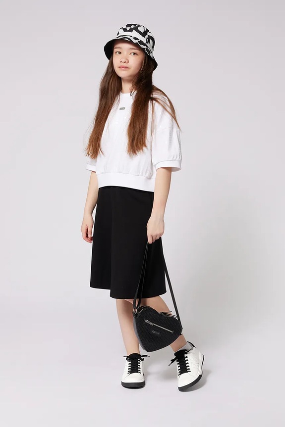 Dječja pamučna majica kratkih rukava Dkny pamuk bijela D62308.114.150