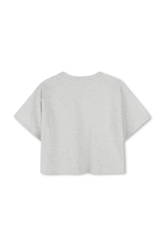 Παιδικό βαμβακερό μπλουζάκι Dkny D62312.114.150 γκρί SS25