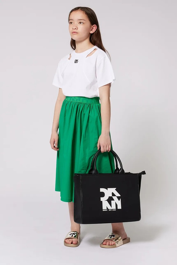 Detské bavlnené tričko Dkny bavlna biela D62316.114.150