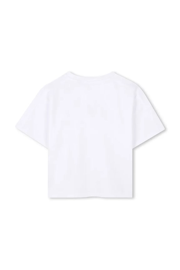 Dziewczynka Dkny t-shirt bawełniany dziecięcy D62316.156.162 biały
