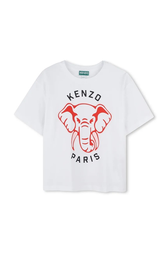 Dětské bavlněné tričko Kenzo Kids kulatý bílá K61055.156