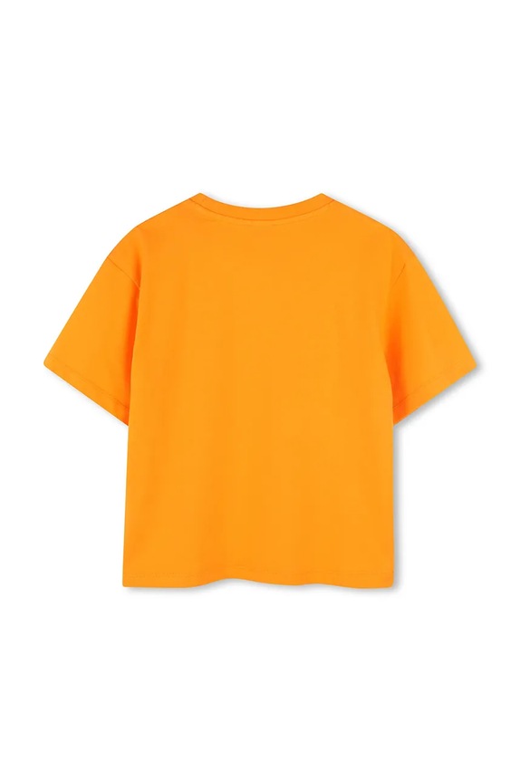 Kenzo Kids t-shirt in cotone per bambini K61064.156 arancione SS25