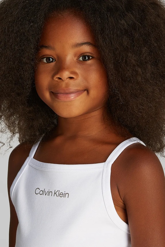 Παιδικό βαμβακερό τοπ Calvin Klein Jeans IG0IG02868.PPYA λευκό
