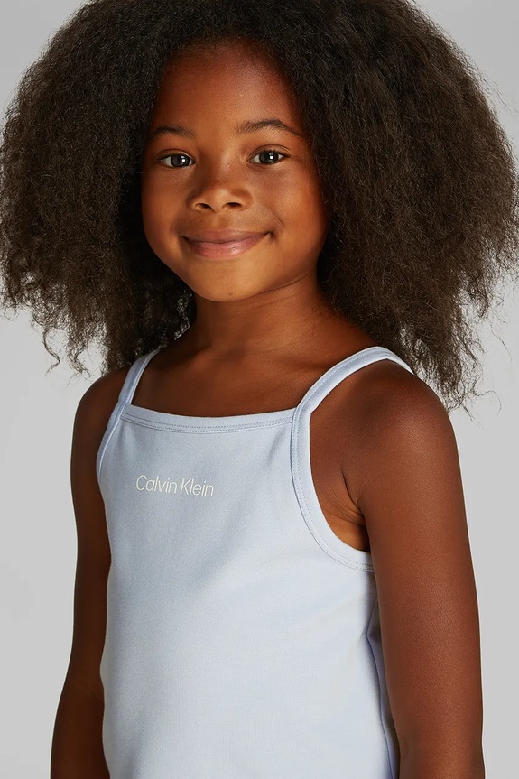 Calvin Klein Jeans top bawełniany dziecięcy IG0IG02868.PPYA niebieski