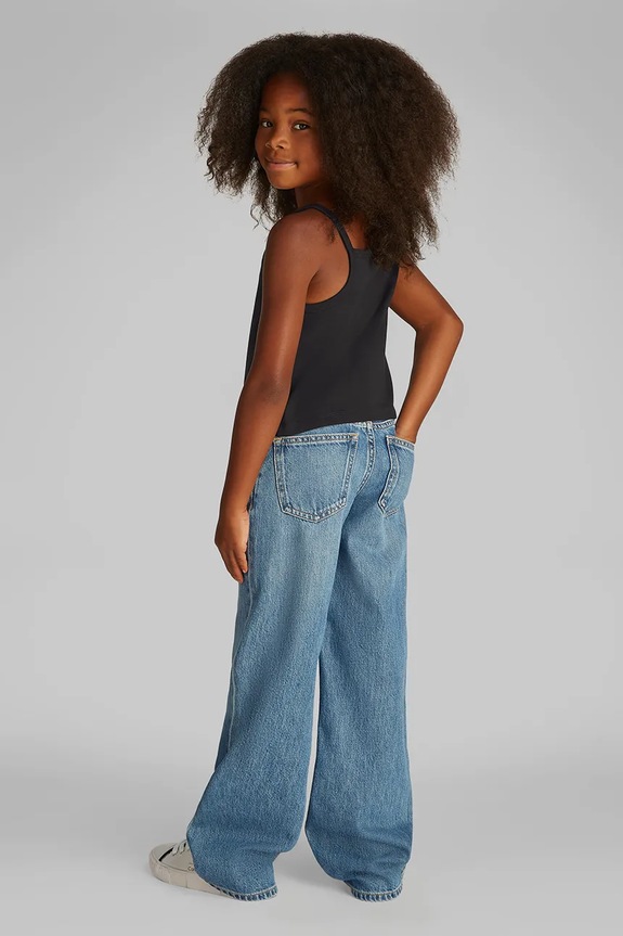 Calvin Klein Jeans top bawełniany dziecięcy czarny IG0IG02868.PPYA