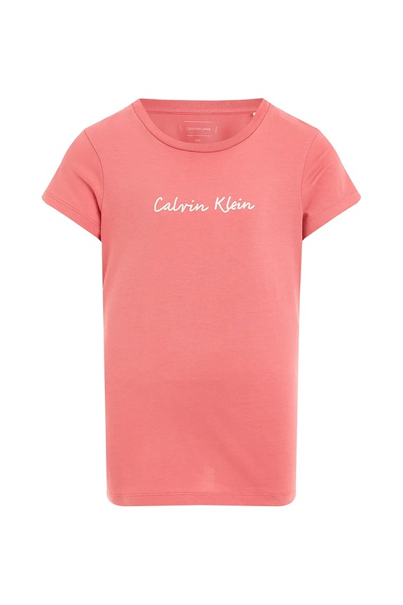Calvin Klein Jeans t-shirt bawełniany dziecięcy IG0IG02857.104.116.PPYA różowy SS25