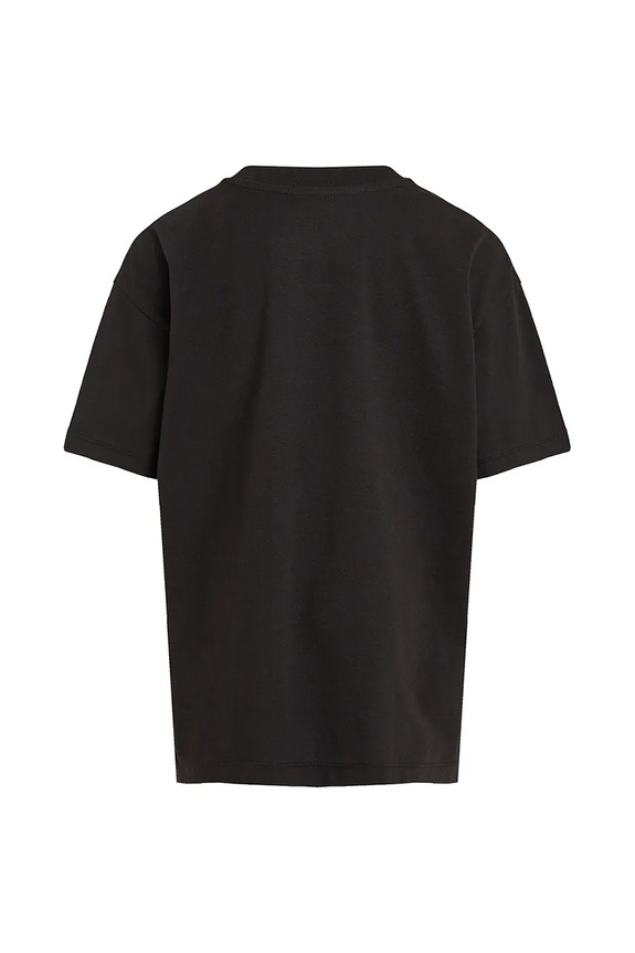 Dziewczynka Calvin Klein Jeans t-shirt bawełniany dziecięcy IG0IG02858.PPYA czarny