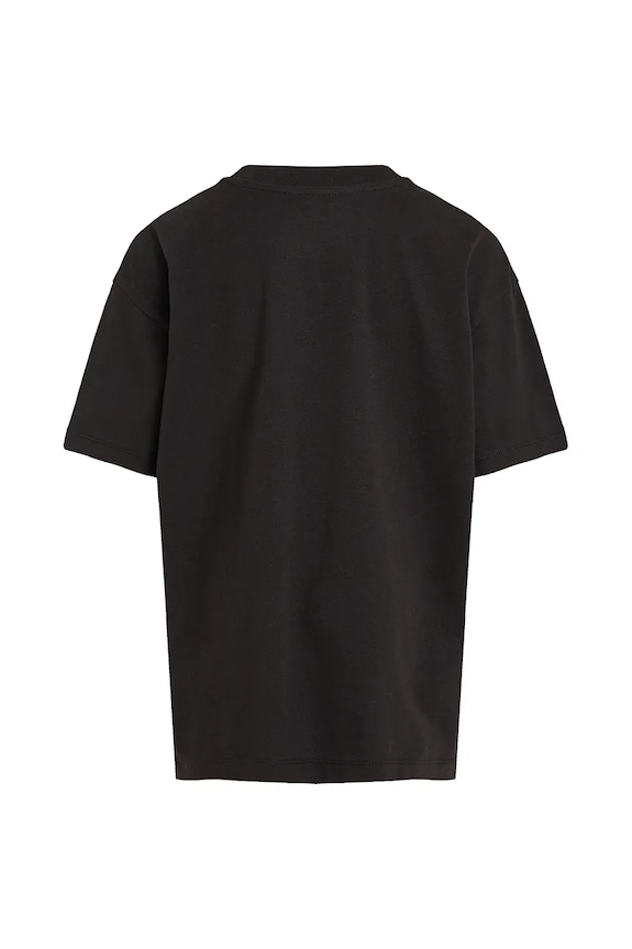 Dziewczynka Calvin Klein Jeans t-shirt bawełniany dziecięcy IG0IG02858.PPYA czarny