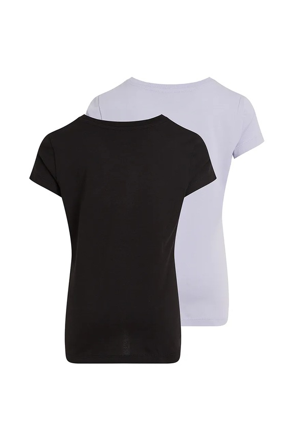 Dětské bavlněné tričko Calvin Klein Jeans 2-pack IG0IG02860.104.116.PPYA černá SS25