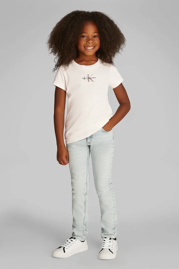 Dziewczynka Calvin Klein Jeans t-shirt bawełniany dziecięcy 2-pack IG0IG02860.128.176.PPYA różowy