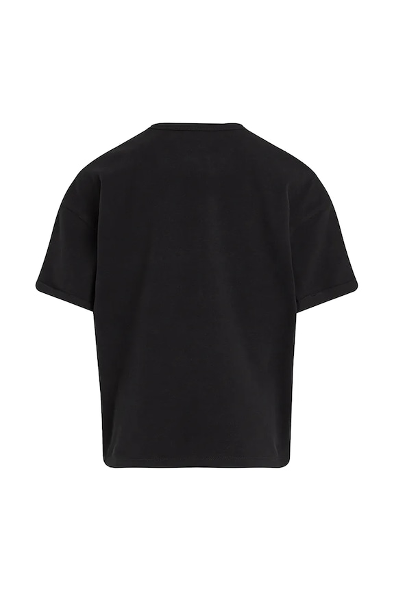 Djevojčice Dječja pamučna majica kratkih rukava Calvin Klein Jeans IG0IG02861.104.116.PPYA crna