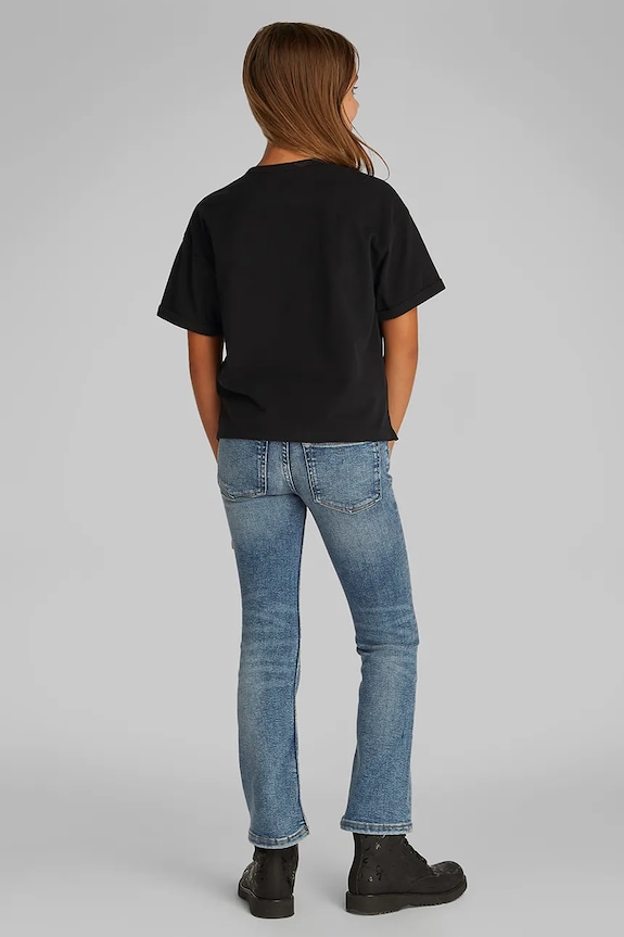 Dječja pamučna majica kratkih rukava Calvin Klein Jeans crna IG0IG02861.104.116.PPYA