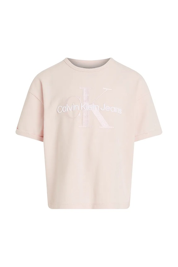 Calvin Klein Jeans t-shirt bawełniany dziecięcy IG0IG02861.128.176.PPYA różowy SS25