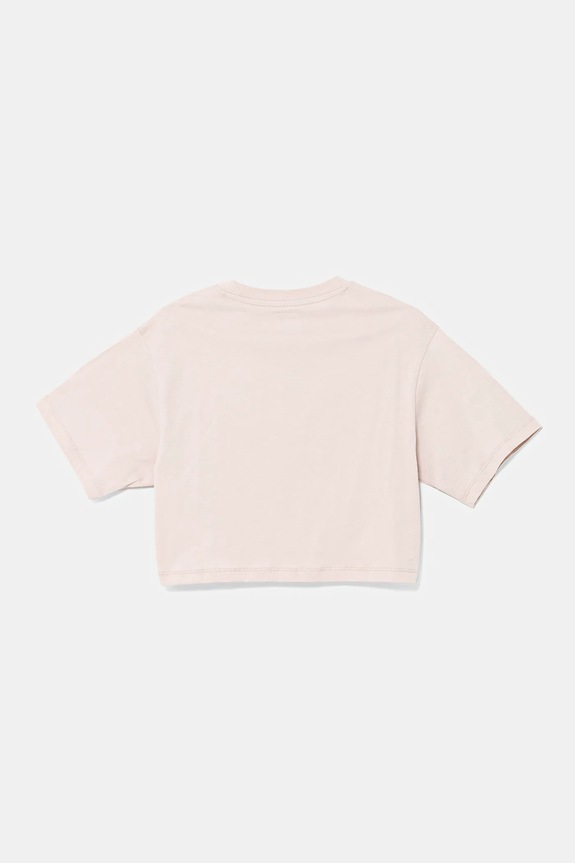 Otroška bombažna kratka majica Vans SALTON RELAX CROP VN000P5RO3N1 roza SS25
