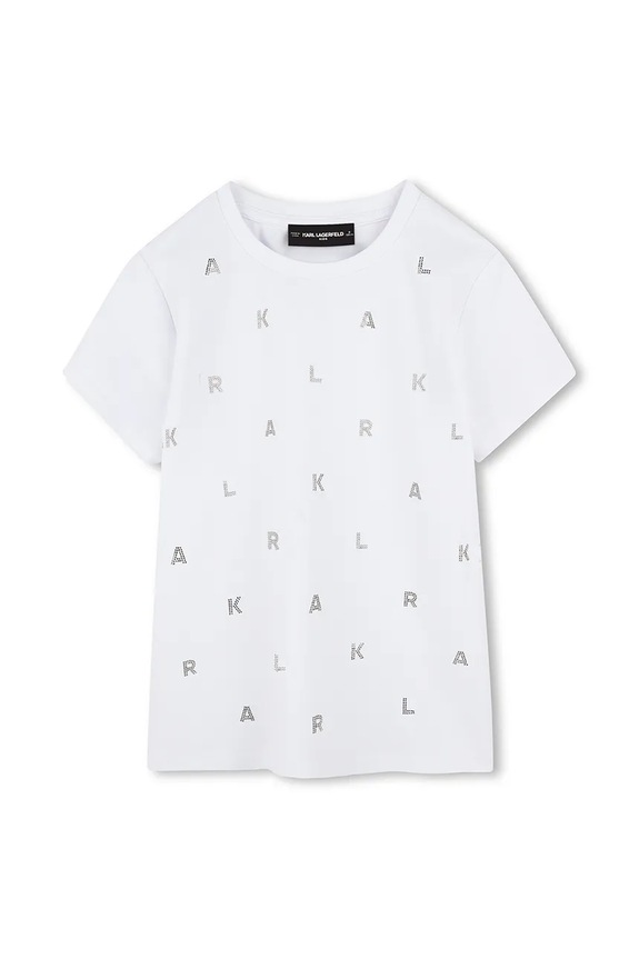 Детская футболка Karl Lagerfeld Z30571.114.150 белый SS25